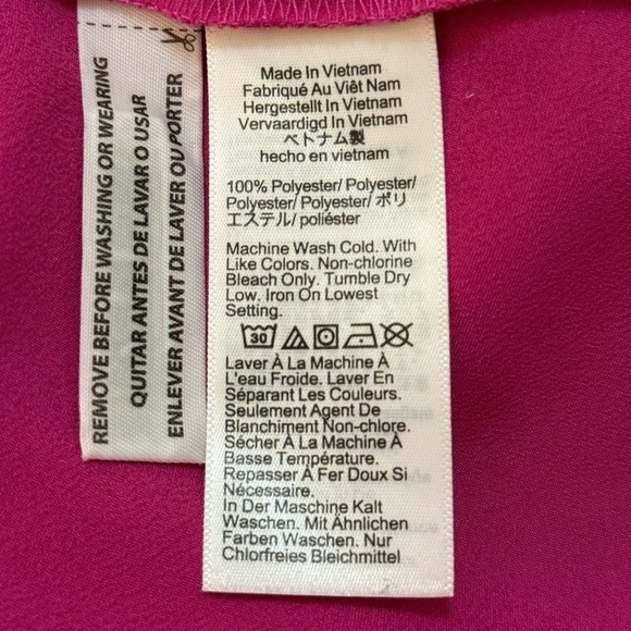 J.Crew winter garden top magenta pink silk ruffle sleeve blouse women’s XXS - Picture 7 of 13